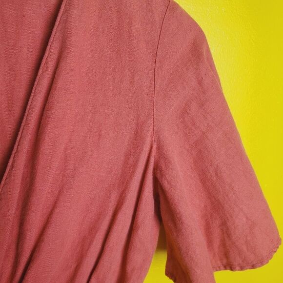 Zara Linen Blend Romper Size Small - Picture 6 of 11